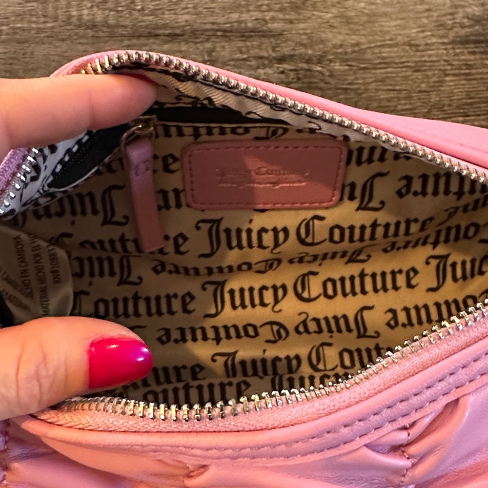 💅🏻💓NWOT Iconic 2000's Juicy Couture Pink Ruched Hand Bag - Picture 3 of 6